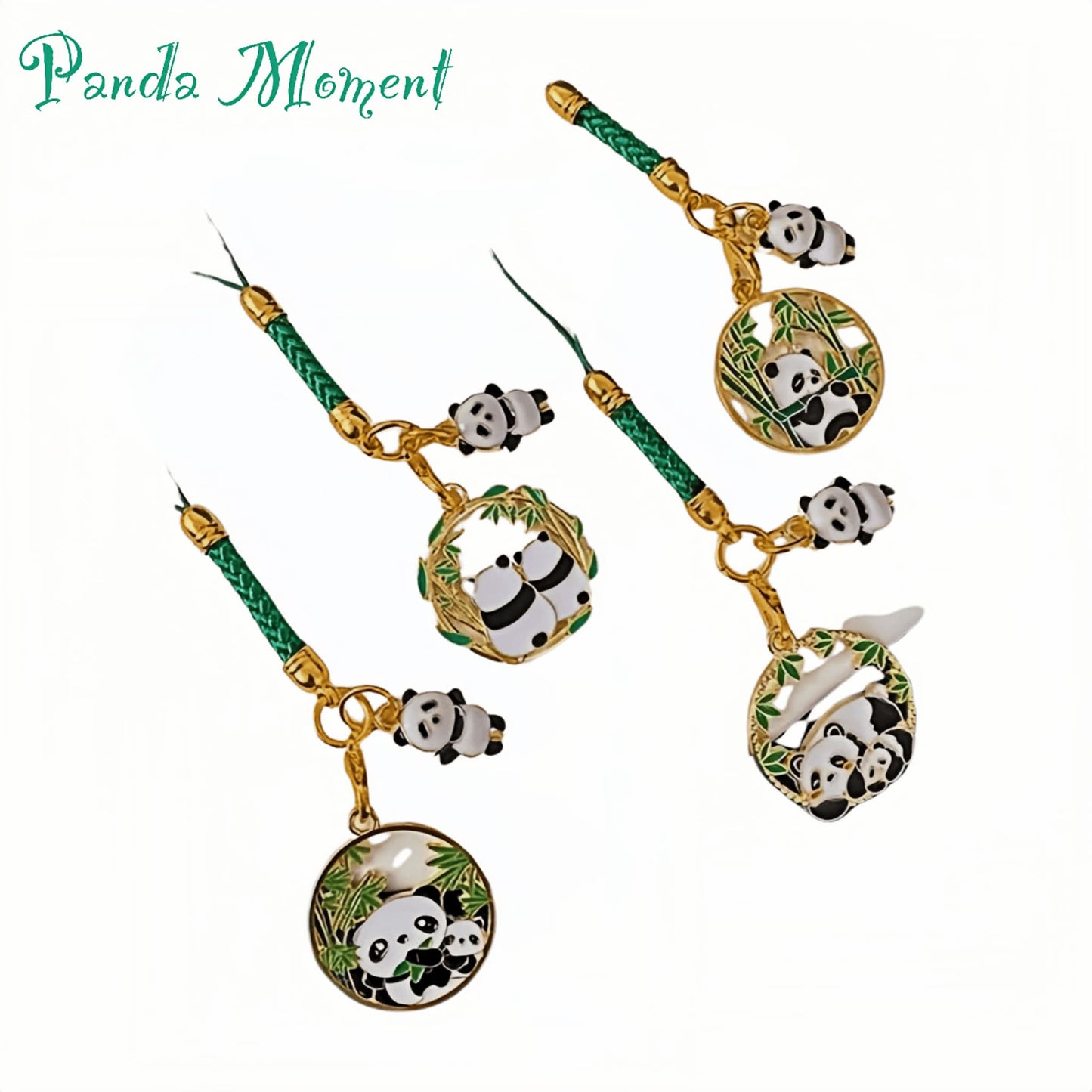 Creative Panda Keychain โ Cute Metal Panda Charm with Enamel Finish