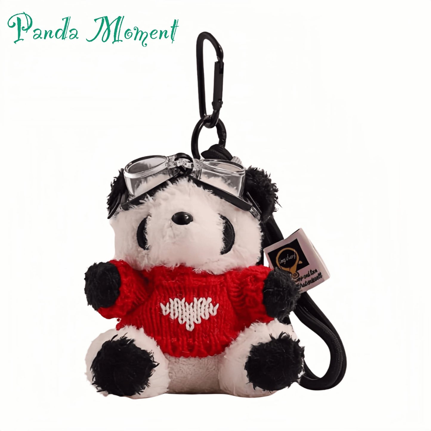 Pilot Panda Keychain – Cute & Sassy Panda Charm for Bags and Keys
