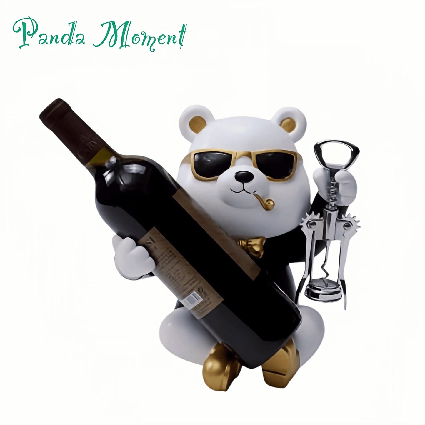 Adorable Resin Panda Wine Holder โ Functional & Fun Home Decor