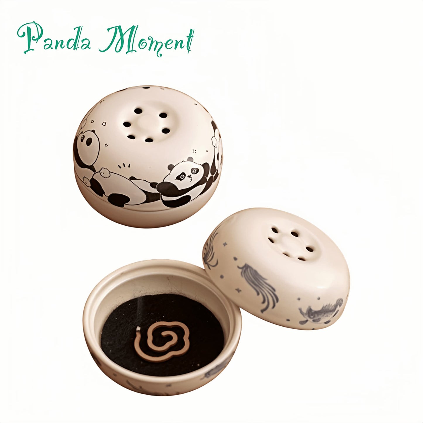 Panda Ceramic Incense Holder – Elevate Your Rituals with a Touch of Panda Peace 🐼🕯️