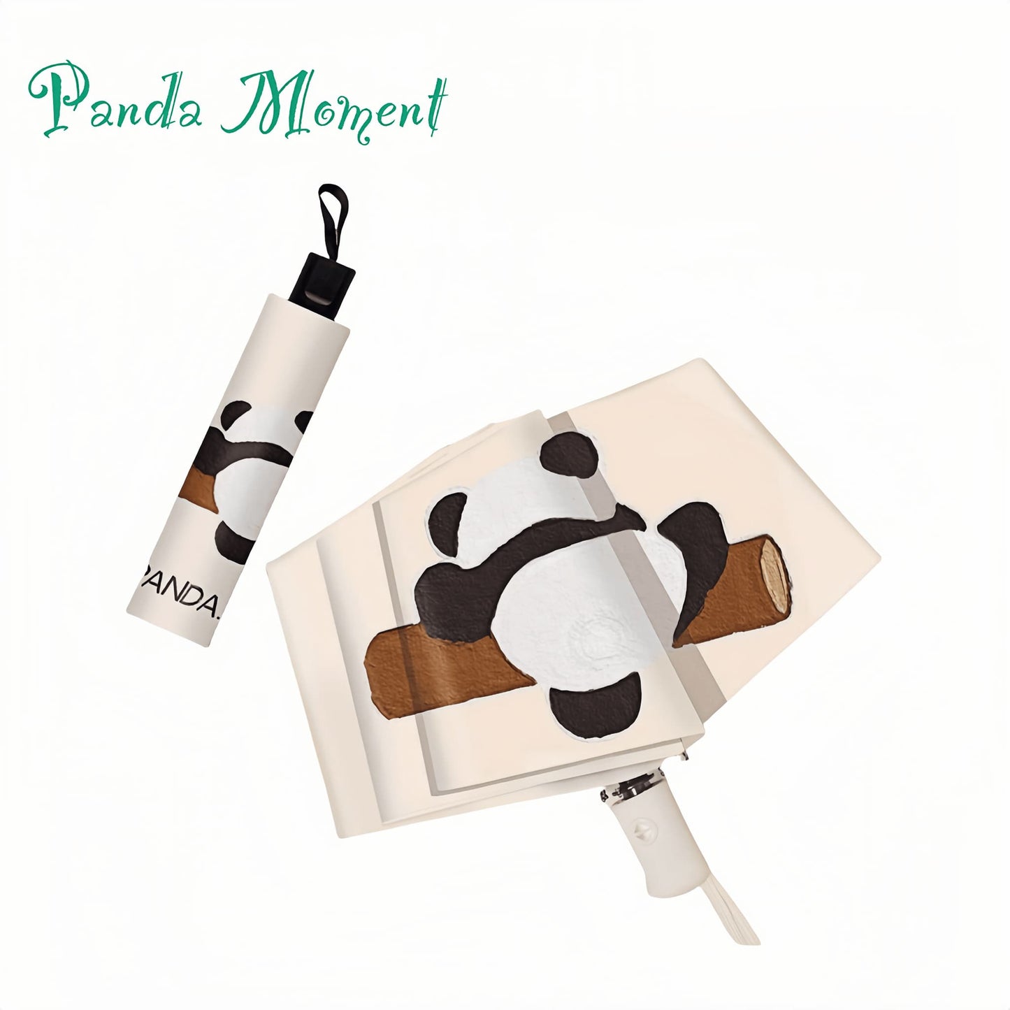 ๐ Panda Sun Shield โ Portable UPF50+ UV Protection Umbrella with Panda Face & Windproof Design