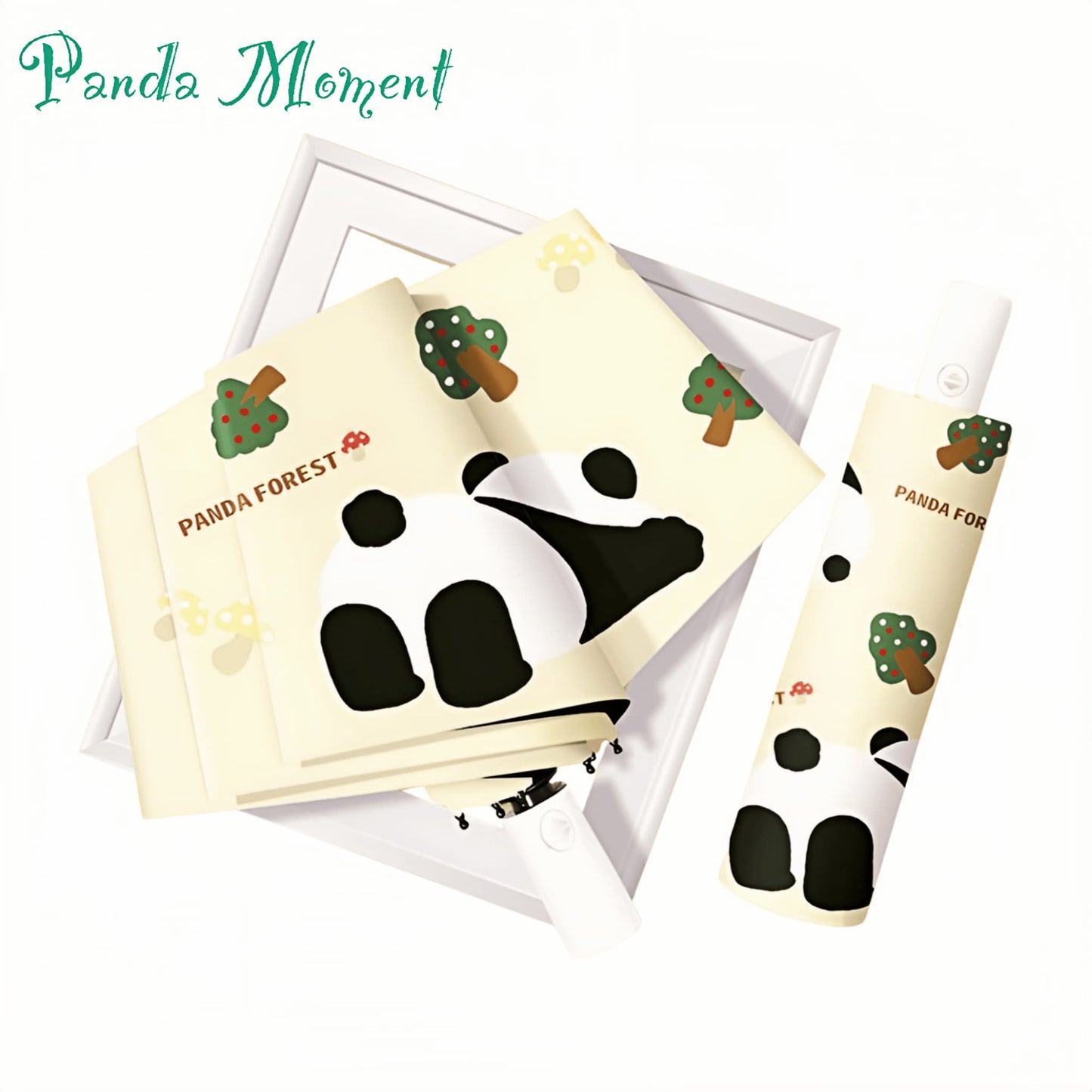 ๐ Panda Sun Shield โ Portable UPF50+ UV Protection Umbrella with Panda Face & Windproof Design