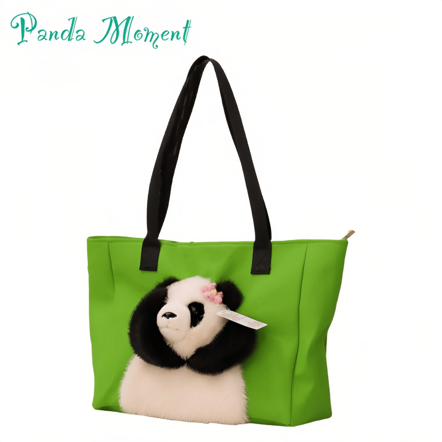 Cute Panda Tote Bag โ Canvas Handbag with Movable Plush Arms