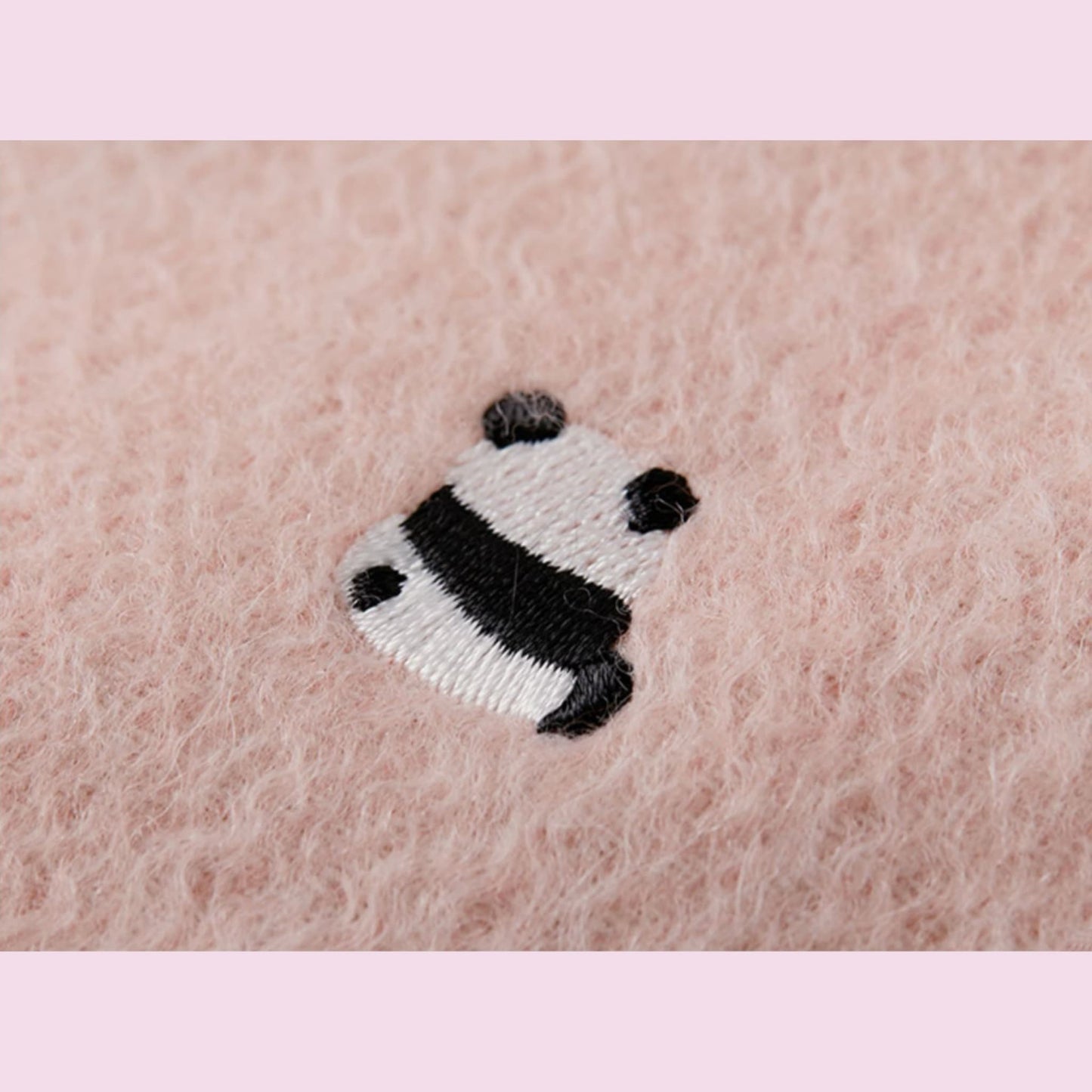 Whimsical Wool Panda Scarf โ Cozy Charm with a Touch of Panda Love ๐ผ๐ซ
