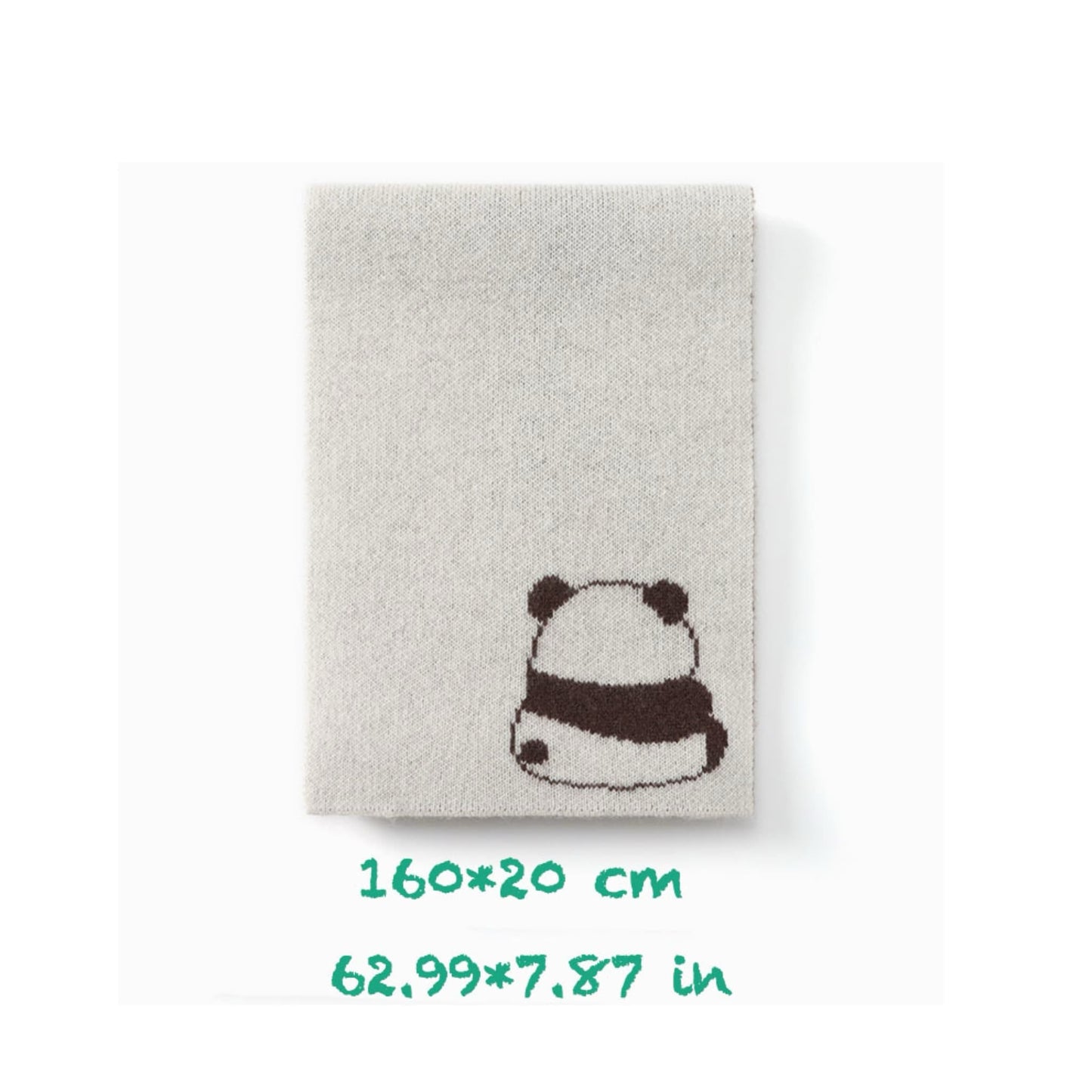 Whimsical Wool Panda Scarf โ Cozy Charm with a Touch of Panda Love ๐ผ๐ซ