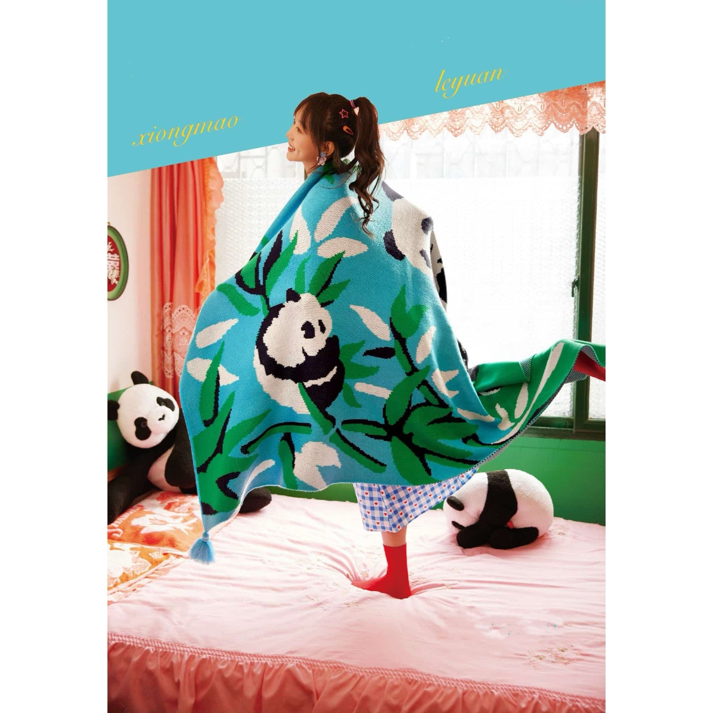 Panda Hug Knit Blanket โ Wrap Yourself in Cuteness and Cozy Vibes ๐ผ๐งถ