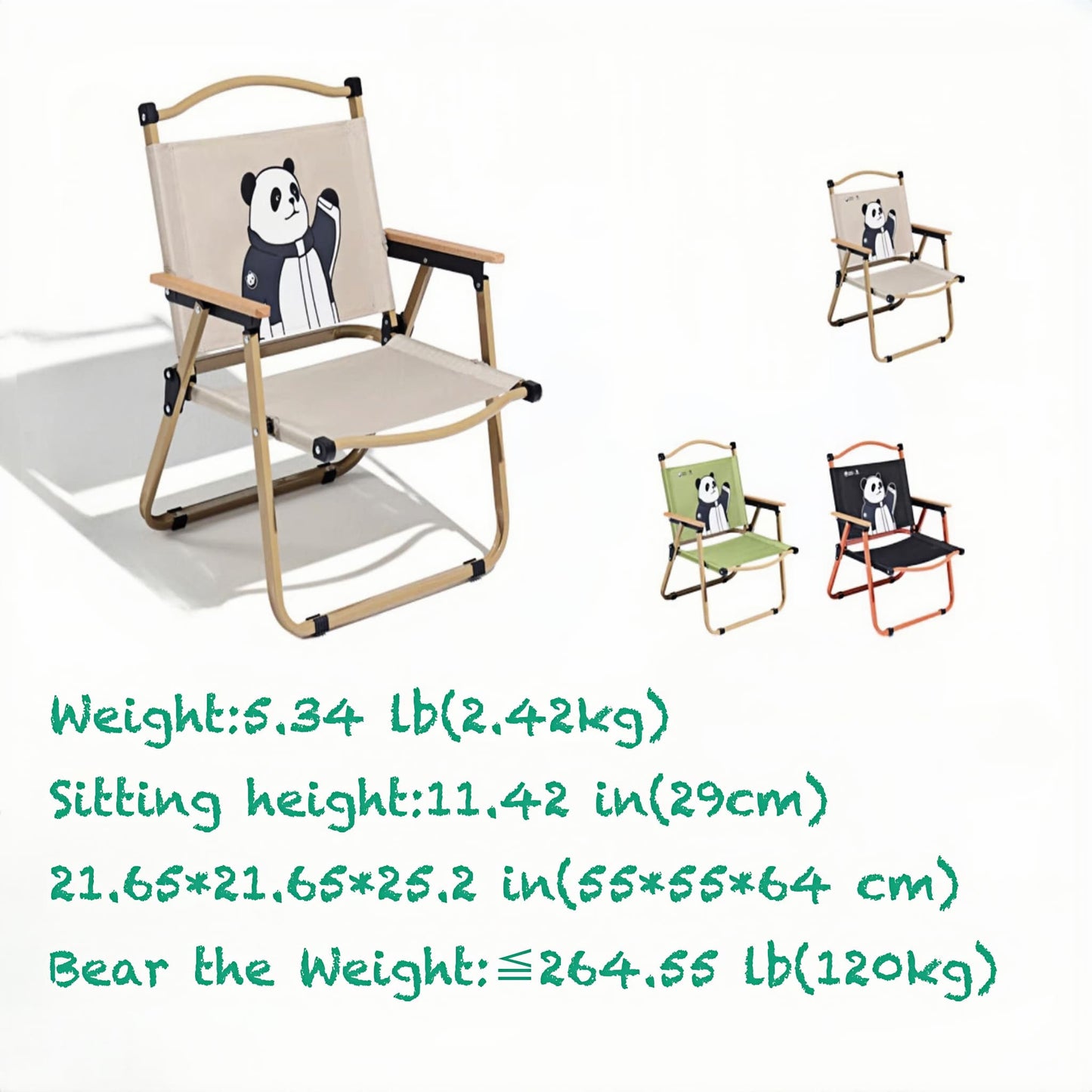 Panda Camping Chair – Ergonomically Designed for Comfort & Stability 🐼💺