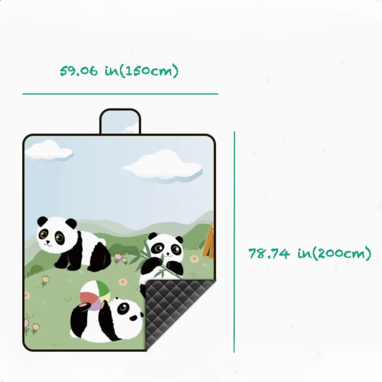 Panda Print Moisture-Proof Mat โ Soft, Durable, and Comfortable ๐ผ๐
