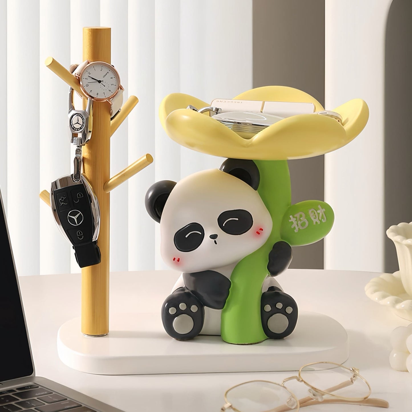 Kung Fu Panda Trinket Tray – Cute Resin Holder for Jewelry & Keys