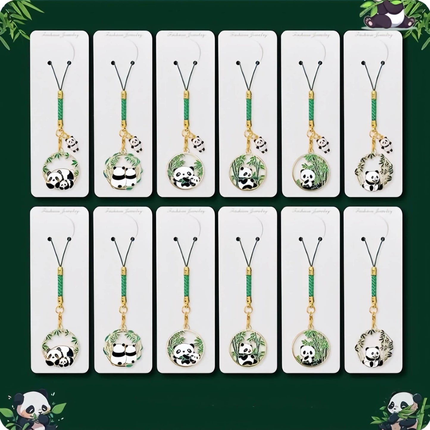 Creative Panda Keychain โ Cute Metal Panda Charm with Enamel Finish