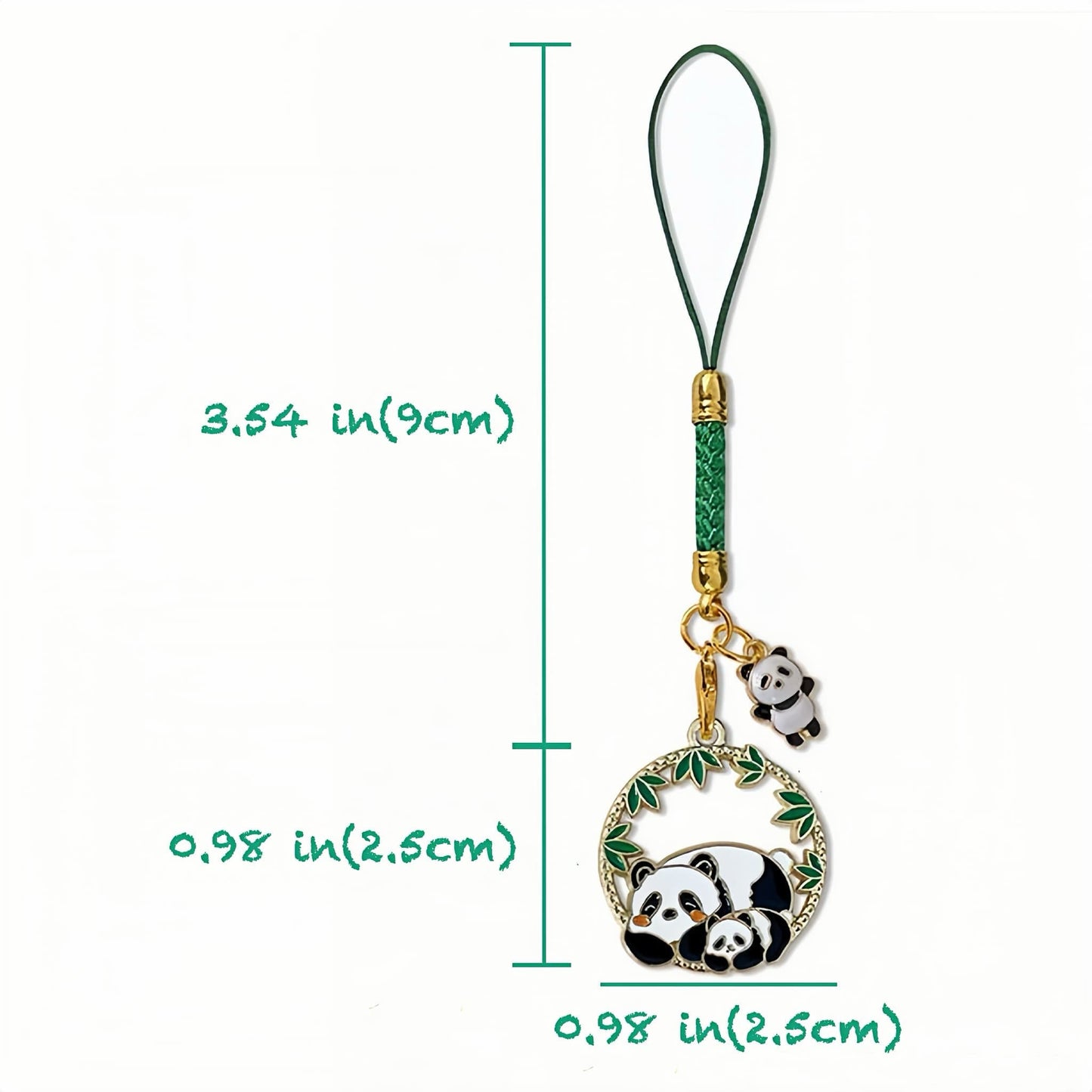 Creative Panda Keychain โ Cute Metal Panda Charm with Enamel Finish