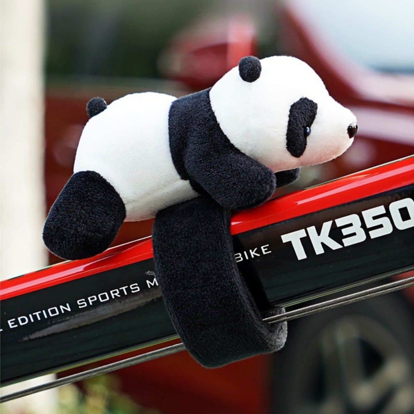 ๐ฒ Panda Bike Plush Charm โ Unique & Fun Bicycle Decoration, Soft & Durable