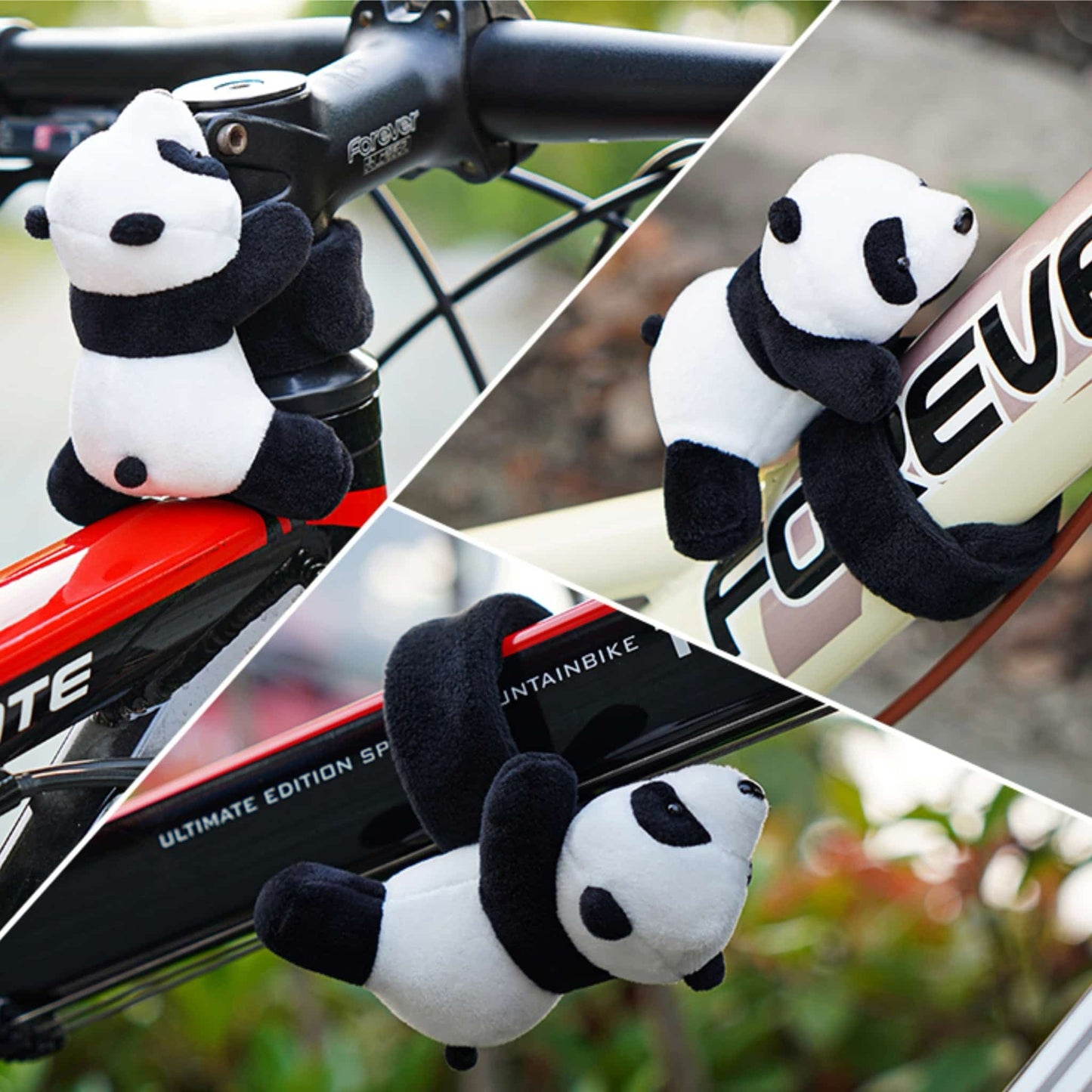 ๐ฒ Panda Bike Plush Charm โ Unique & Fun Bicycle Decoration, Soft & Durable