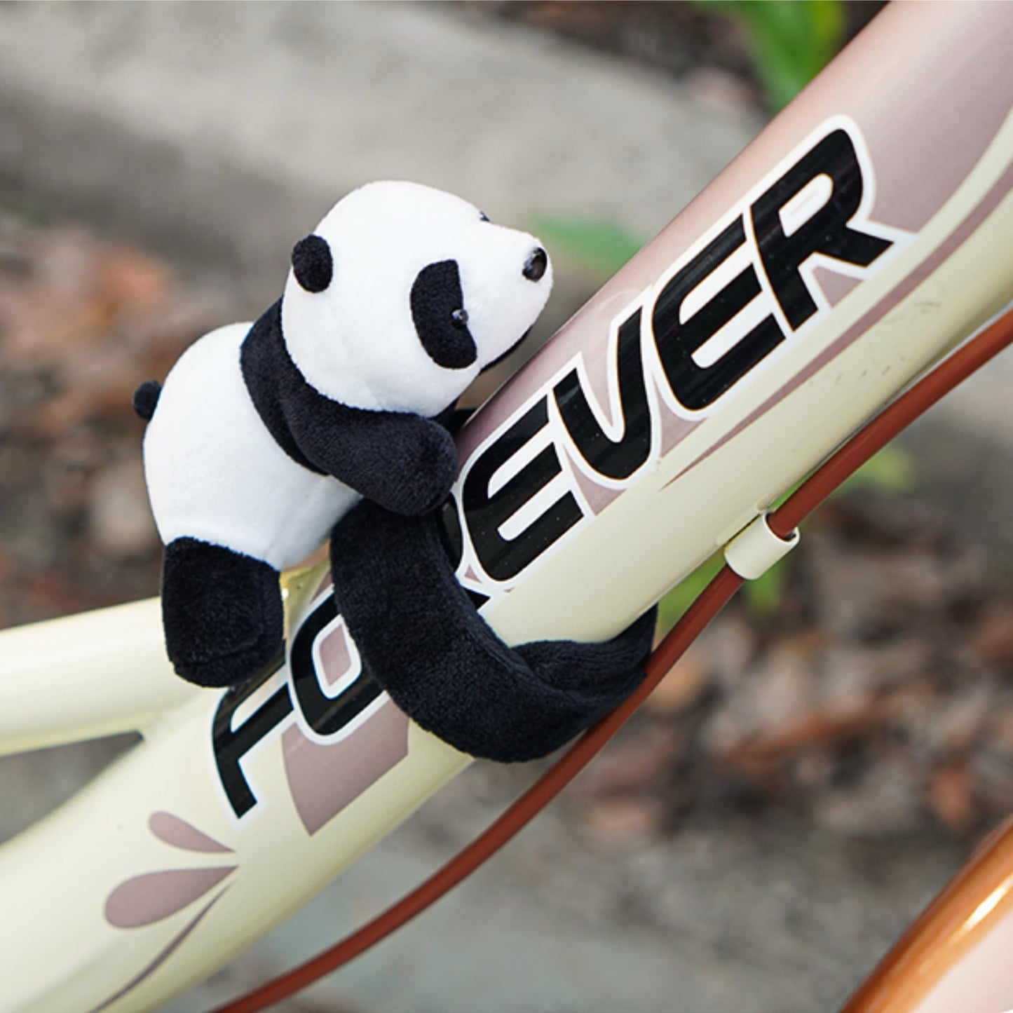 ๐ฒ Panda Bike Plush Charm โ Unique & Fun Bicycle Decoration, Soft & Durable
