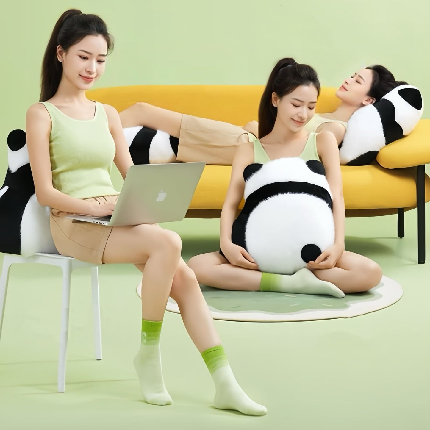 Panda Massage Pillow – Cute Comfort with Built-in Heat & Vibration
