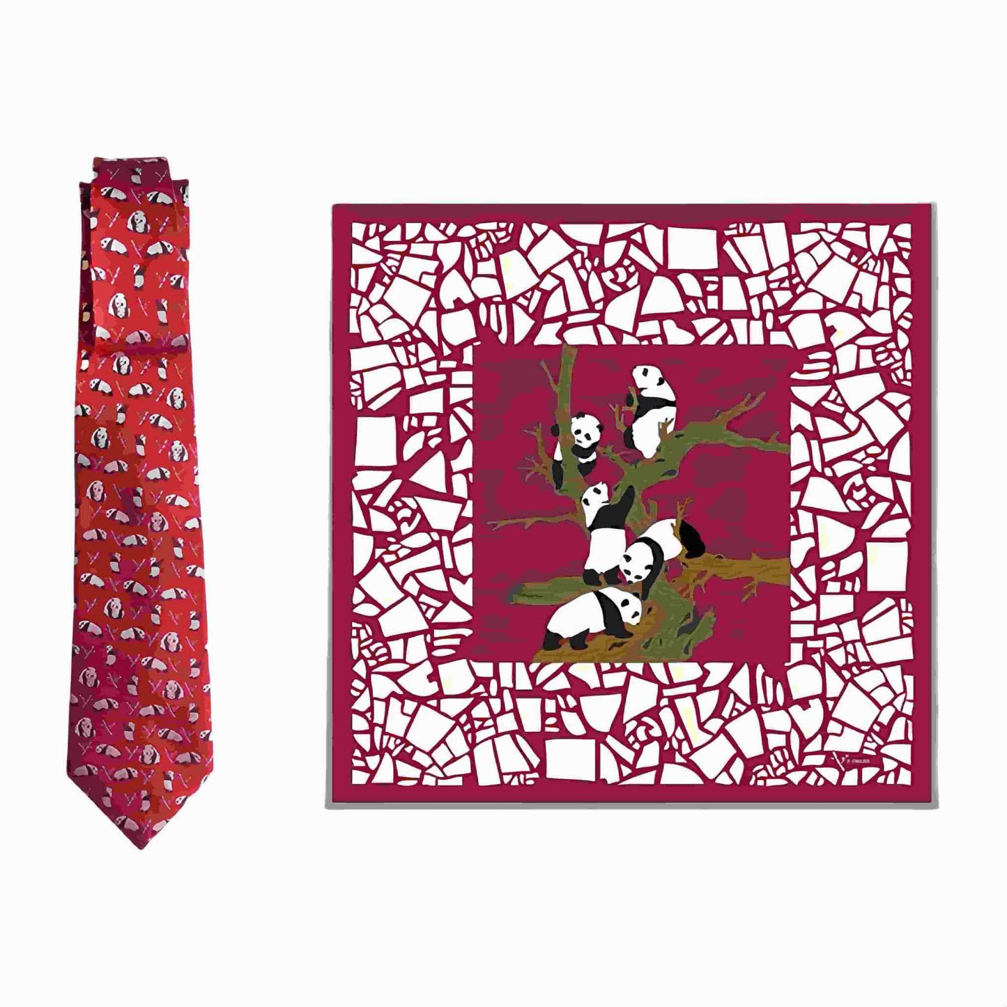 Panda Silk Tie โ Where Elegance Meets Playfulness ๐ผ๐ฉ