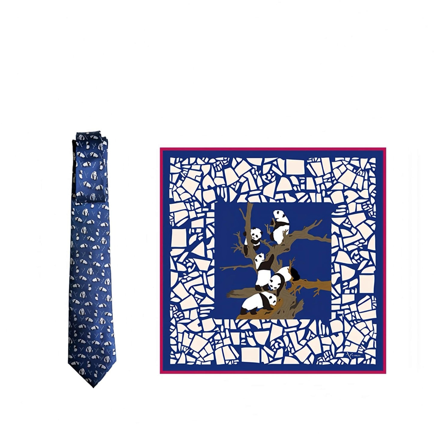 Panda Silk Tie โ Where Elegance Meets Playfulness ๐ผ๐ฉ