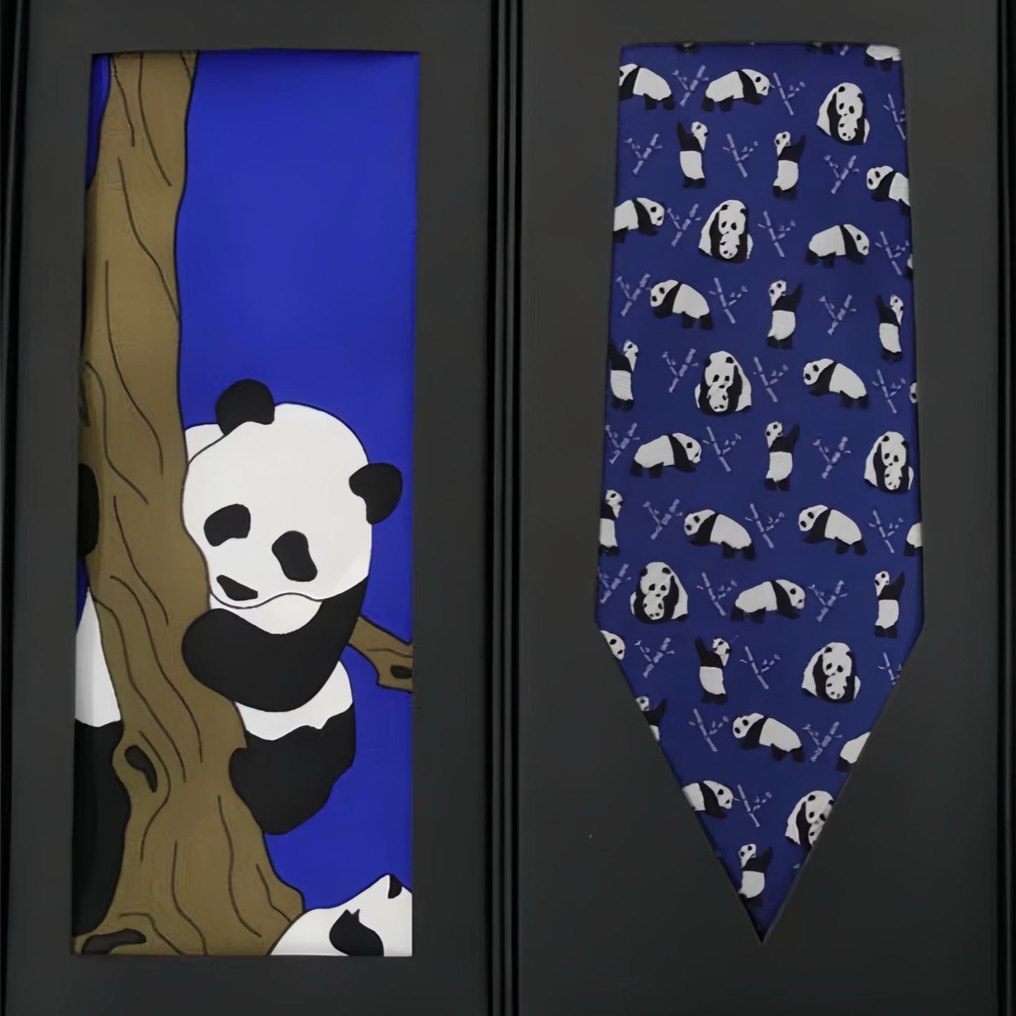 Panda Silk Tie โ Where Elegance Meets Playfulness ๐ผ๐ฉ