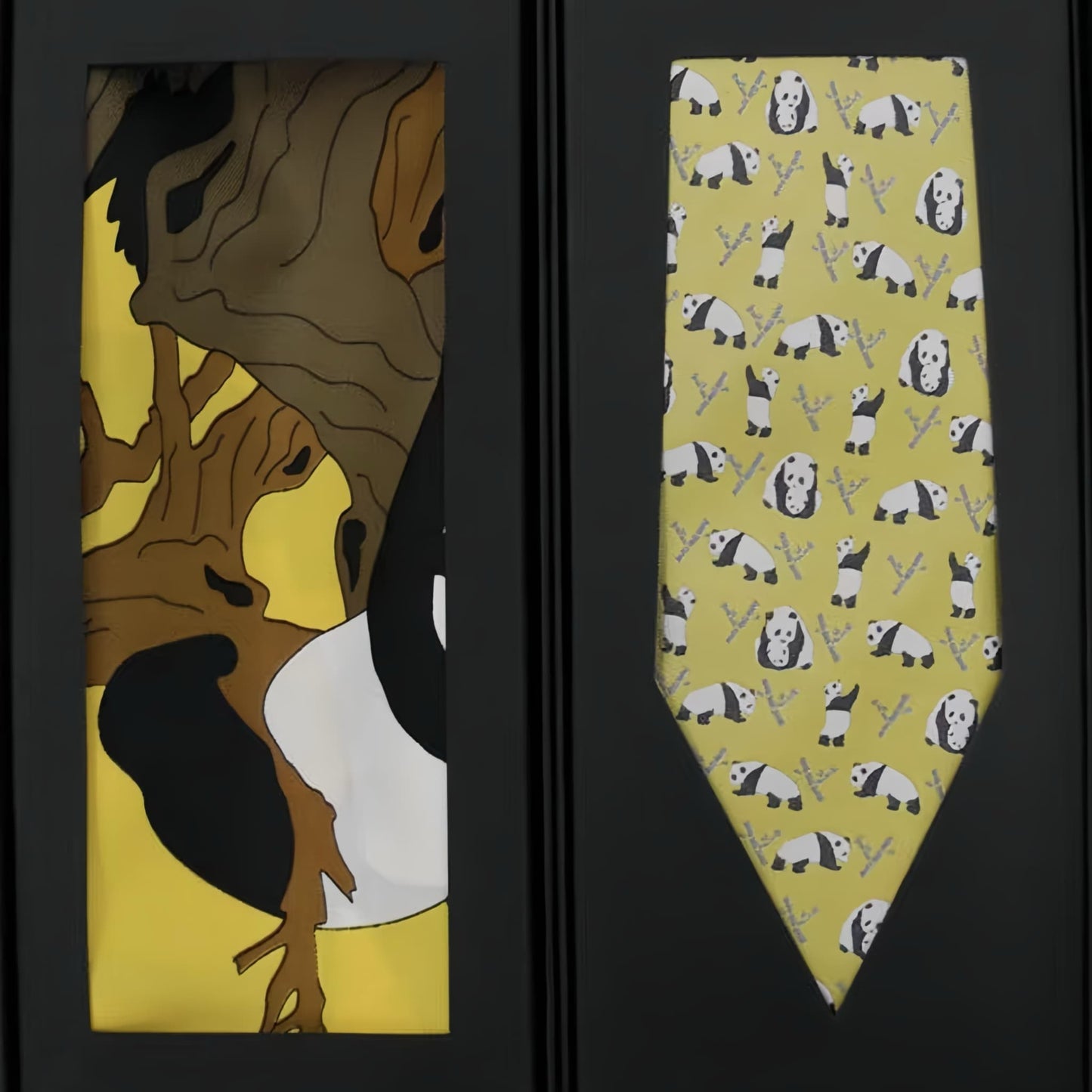 Panda Silk Tie โ Where Elegance Meets Playfulness ๐ผ๐ฉ
