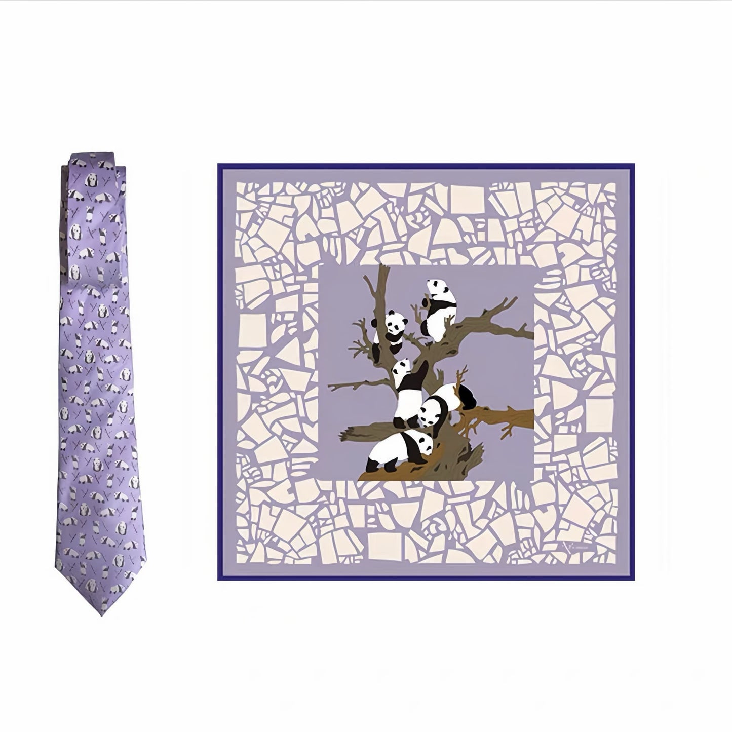 Panda Silk Tie โ Where Elegance Meets Playfulness ๐ผ๐ฉ