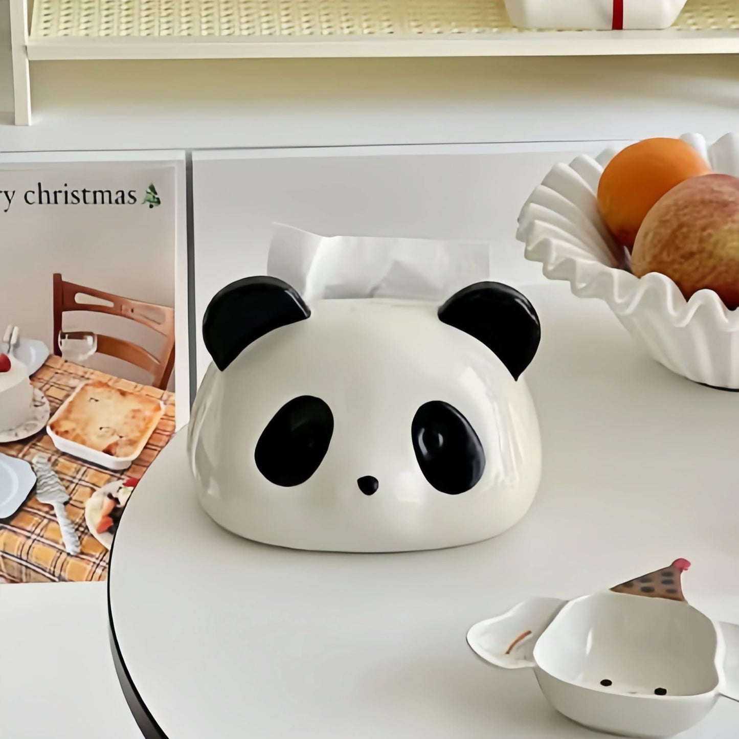Panda Ceramic Tissue Box – Elegant & Practical Tissue Holder with Cuteness