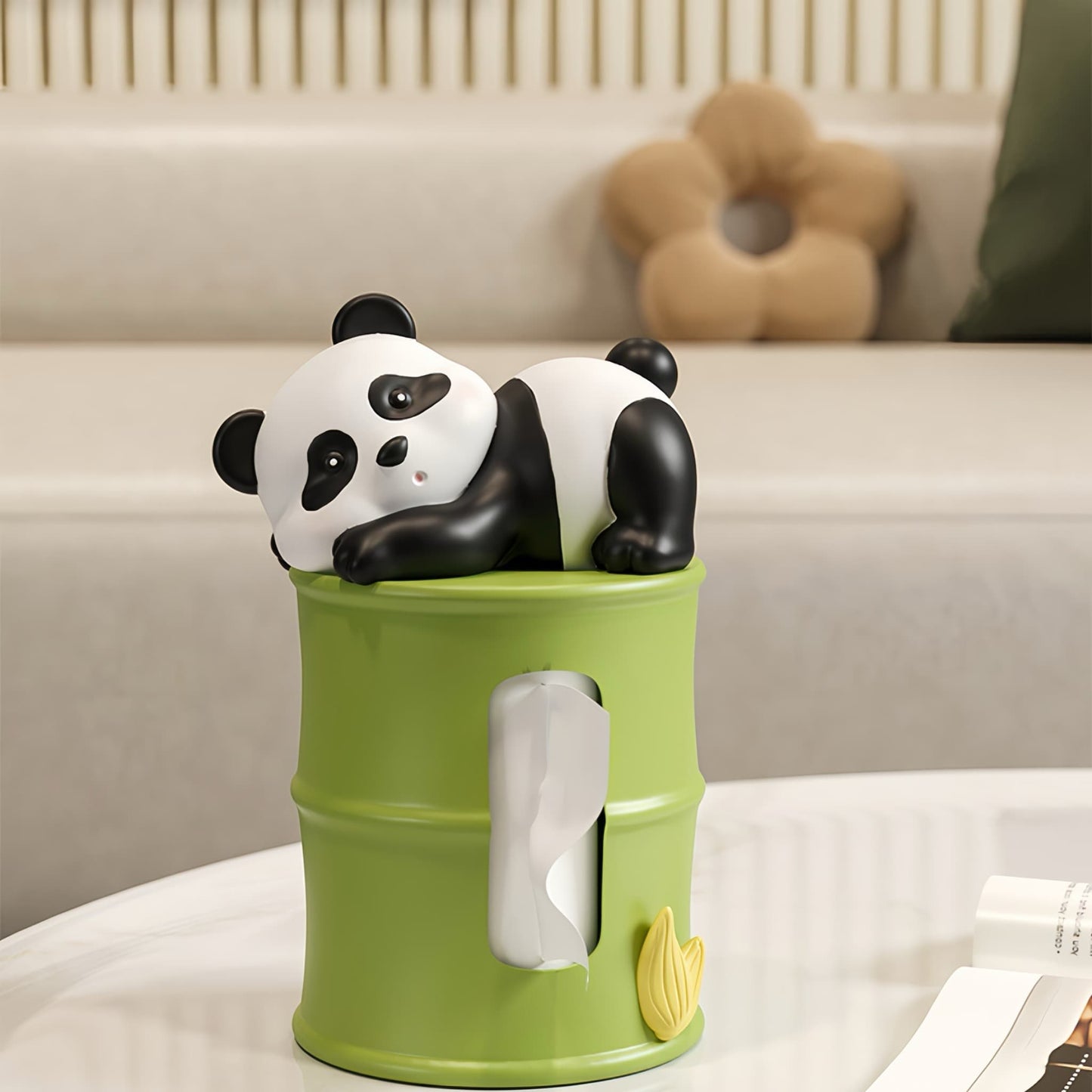 Panda Tissue Box – Cute & Functional Eco-Friendly Resin Tissue Holder