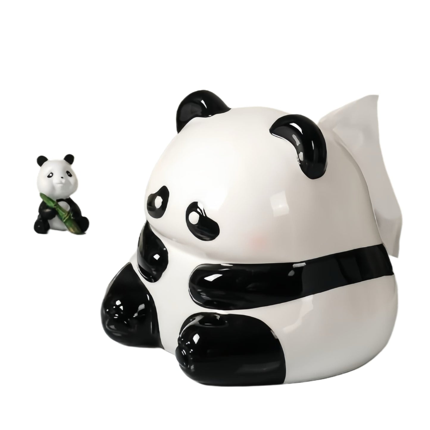 Panda Ceramic Tissue Box โ Cute and Practical Tissue Holder for Home & Office