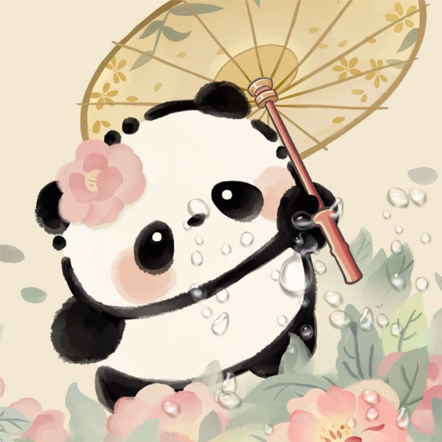 ๐ Panda Sun Shield โ UPF50+ Portable Sun Umbrella with Cute Panda Face