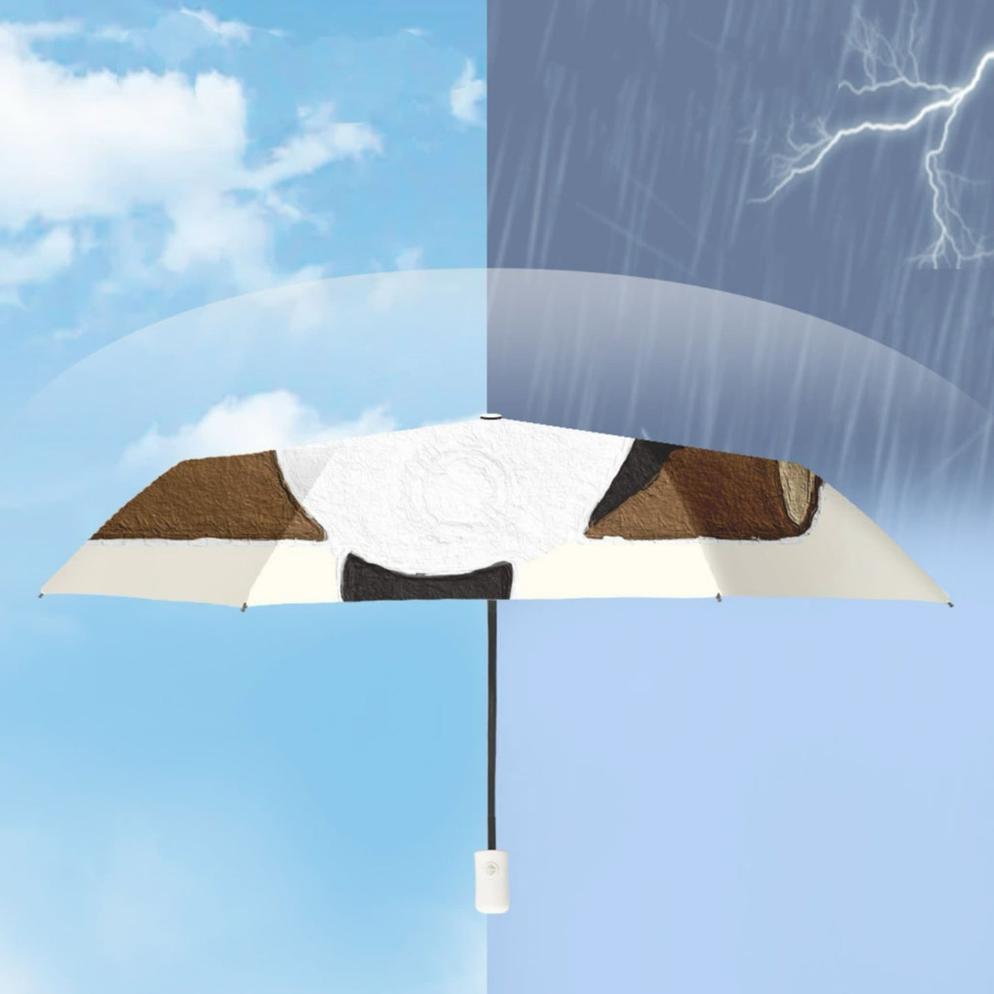 ๐ Panda Sun Shield โ Portable UPF50+ UV Protection Umbrella with Panda Face & Windproof Design