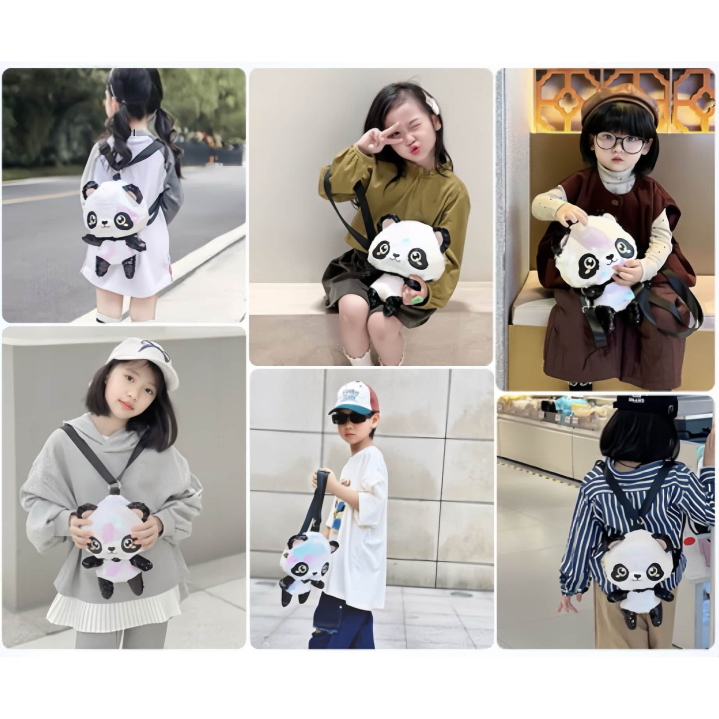 ✨ Shiny Panda Convertible Backpack – Sparkle with Every Step