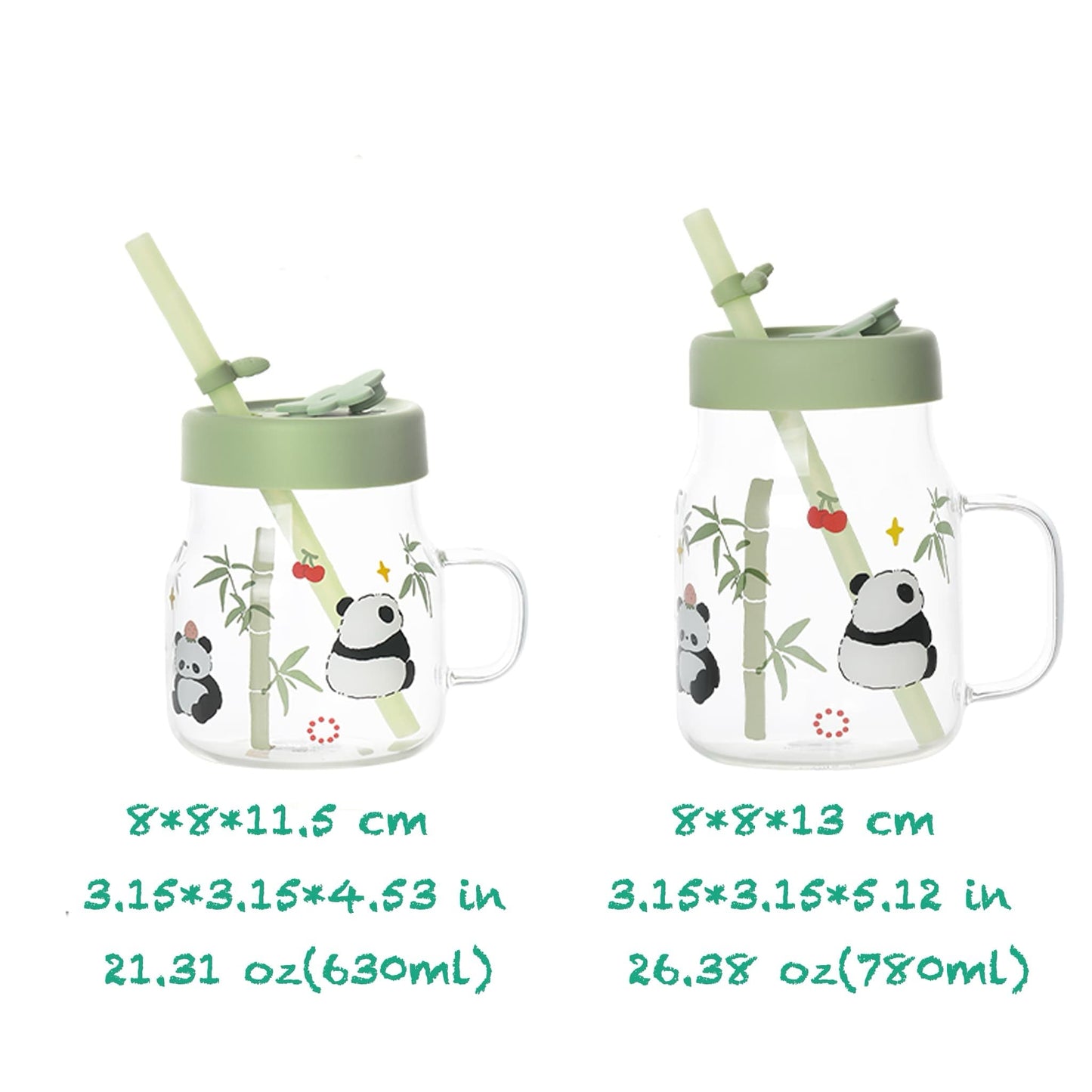 Panda Glass Straw Cup โ Adorably Hydrating, Dangerously Cute ๐ผ๐ง