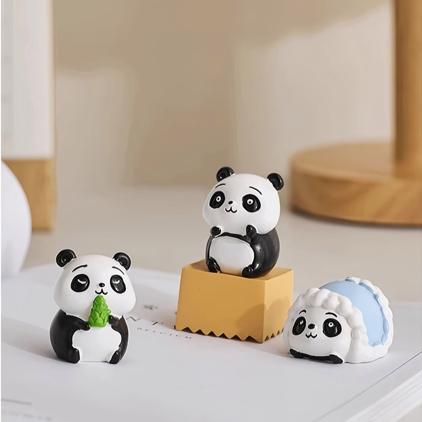 Panda Themed Resin Ornament – Charming Decoration for Any Space