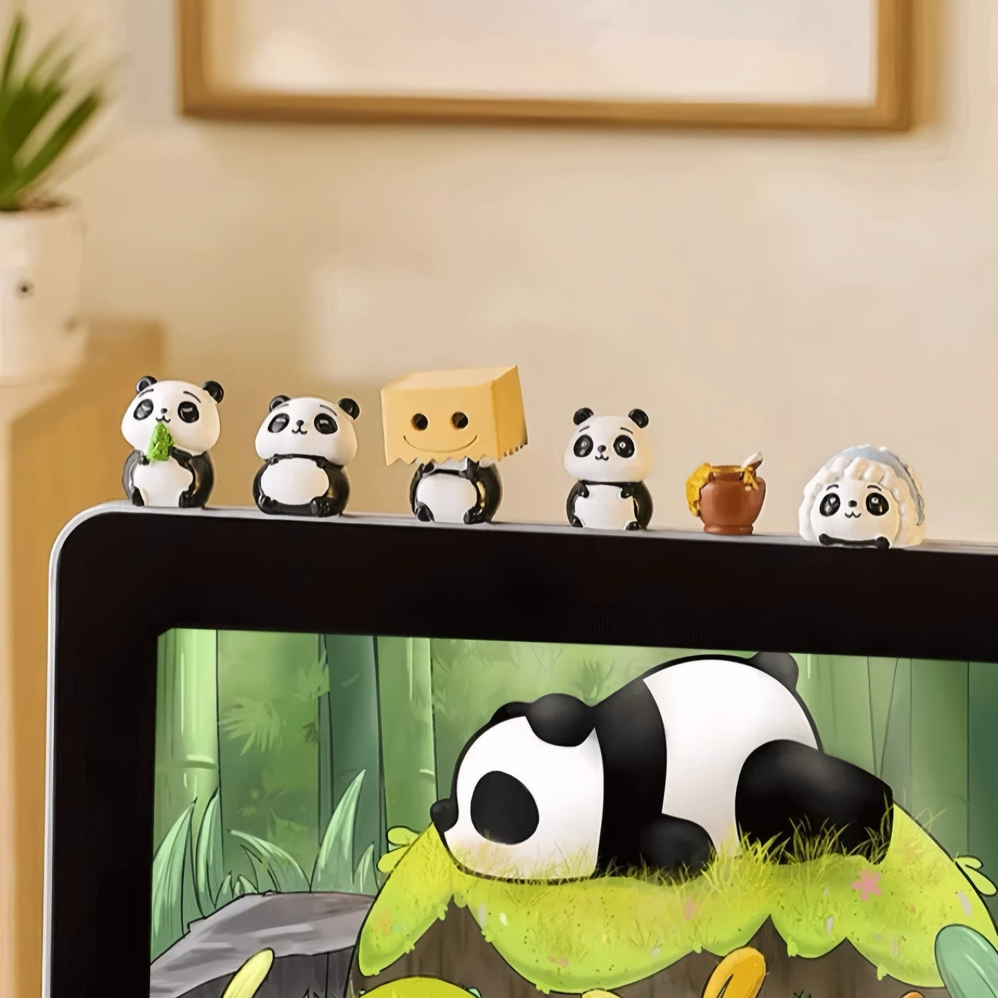 Panda Themed Resin Ornament – Charming Decoration for Any Space