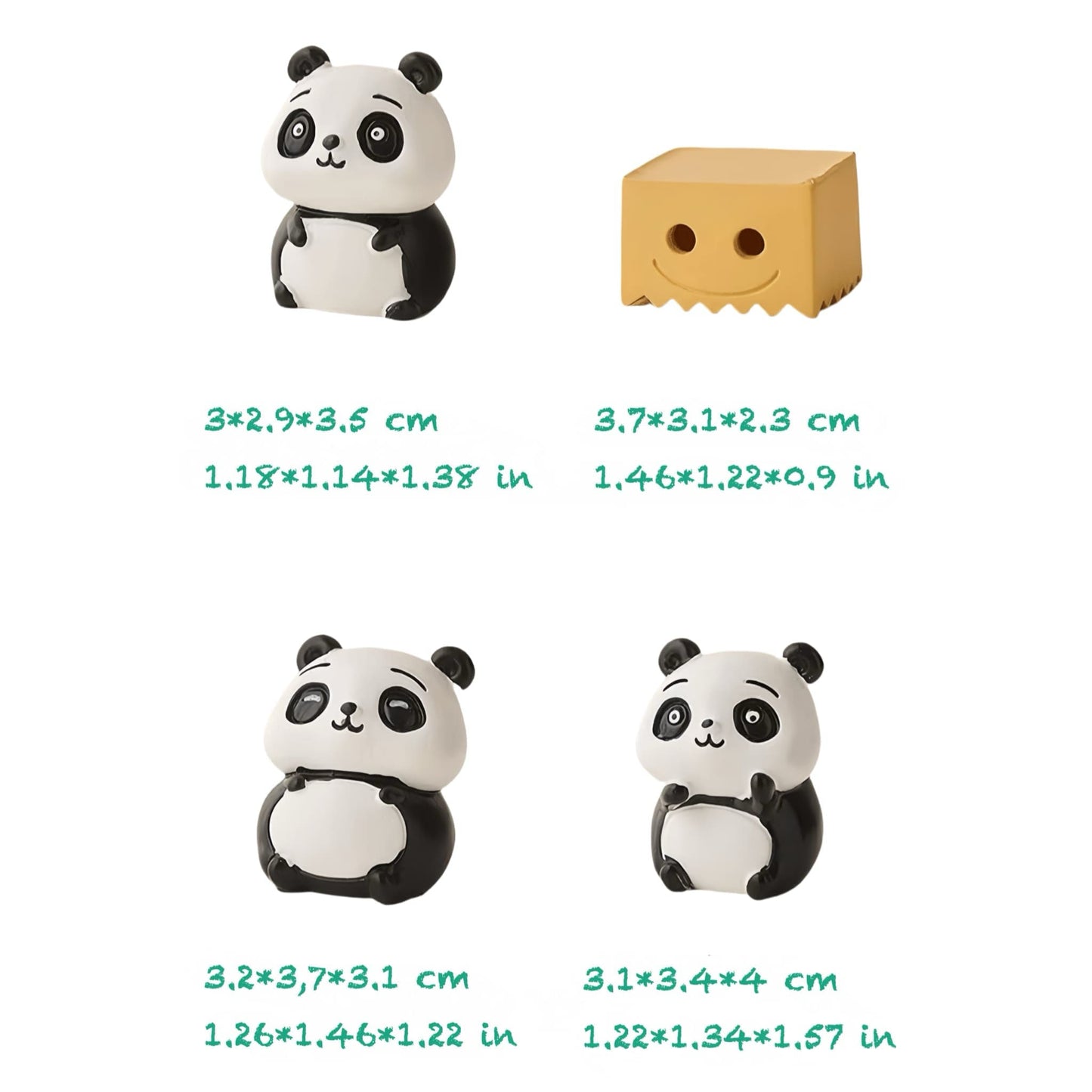 Panda Themed Resin Ornament – Charming Decoration for Any Space