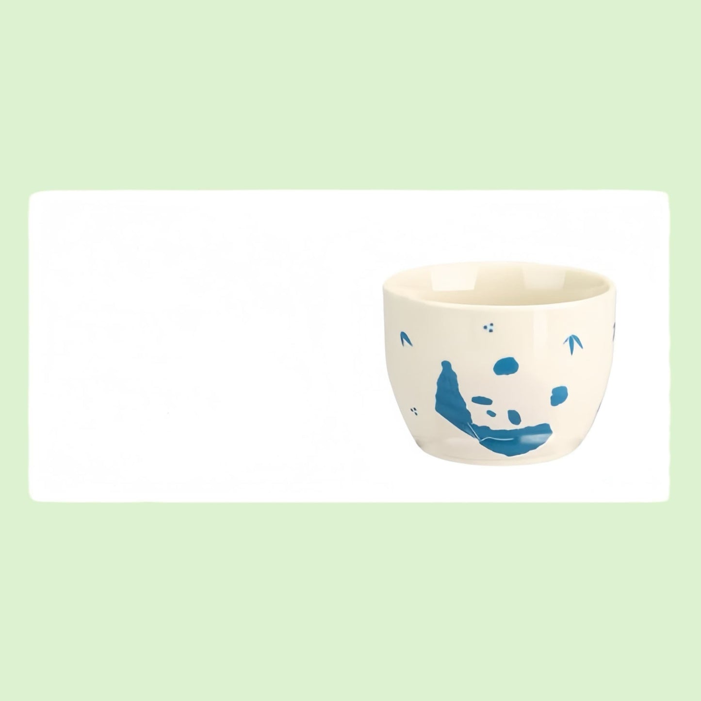 Panda Ceramic Tea Set – 360° Rotating, Cute Tea Cup with Two Panda Designs
