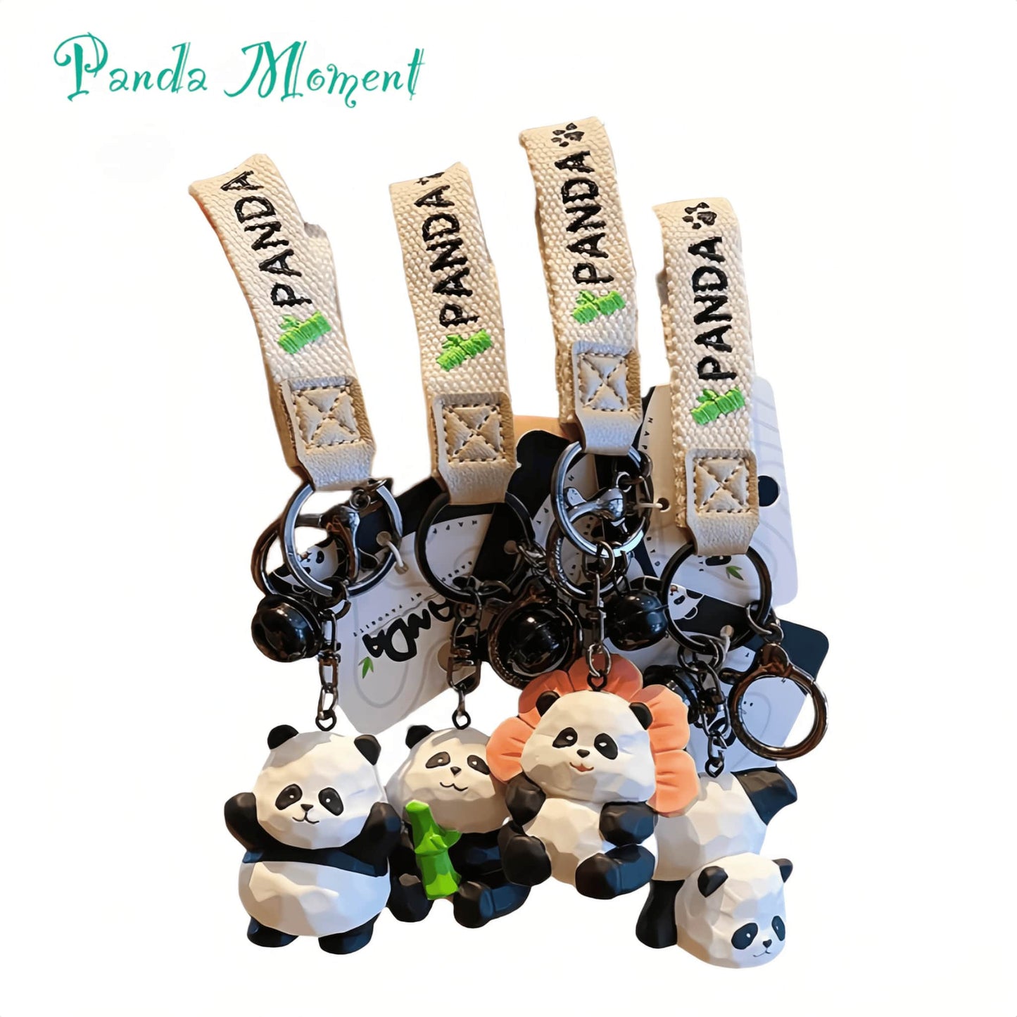 🐼 Handcrafted Panda Pendant – Eco-Friendly Resin Pendant in Wood Carving Style