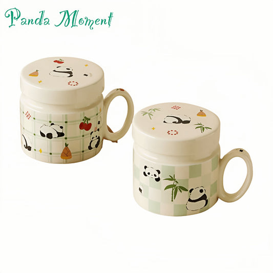 He Hua Panda Lidded Mug – A Sip with a Star, Sealed with a Kiss 🐼💋