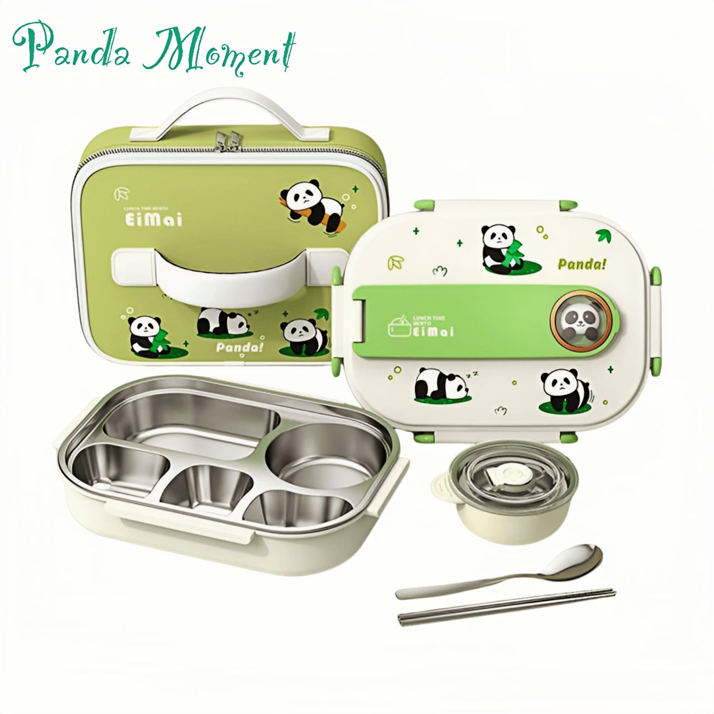 Panda Bento Lunch Box – Stainless Steel, Leak-Proof & Full of Joy 🐼🍱