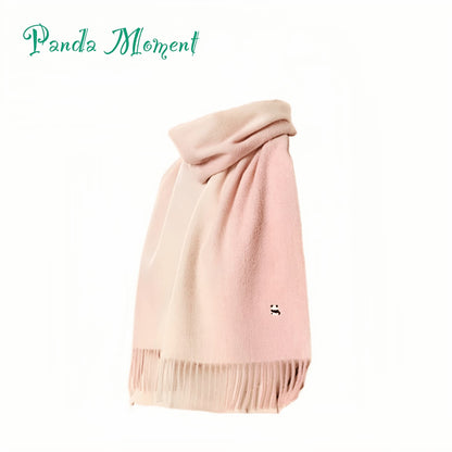 Whimsical Wool Panda Scarf – Cozy Charm with a Touch of Panda Love 🐼💫