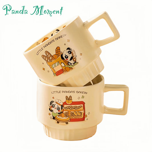 Panda Ceramic Mug – Cute Gift Cup, Heat-Resistant Handle, 2500°F Fired, Decorative & Practical