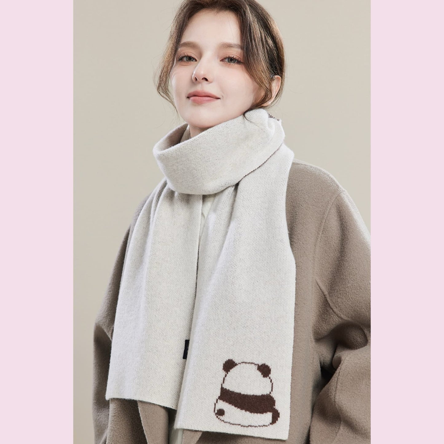 Whimsical Wool Panda Scarf – Cozy Charm with a Touch of Panda Love 🐼💫