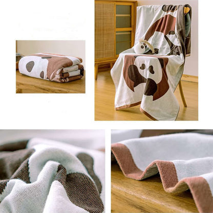 Panda Hug Bath Towel – 100% Natural Cotton, Super Soft & Irresistibly Huggable 🐼🛁