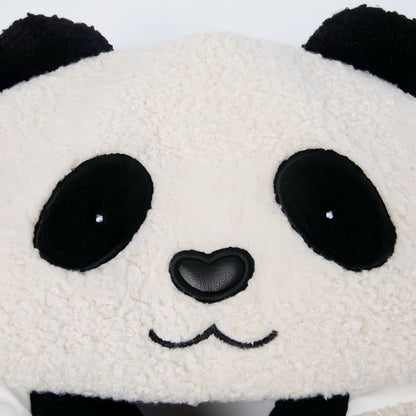 Panda Travel Set – 4-in-1 Cozy Nap Kit with Blanket, Hooded Neck Pillow, Canvas Bag & Keychain