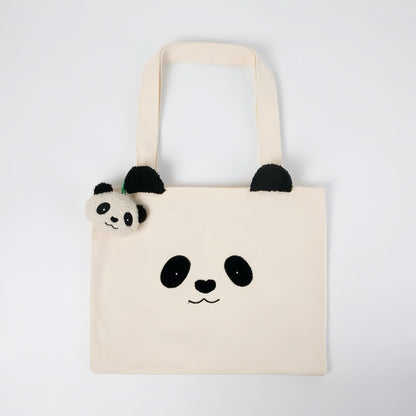 Panda Travel Set – 4-in-1 Cozy Nap Kit with Blanket, Hooded Neck Pillow, Canvas Bag & Keychain