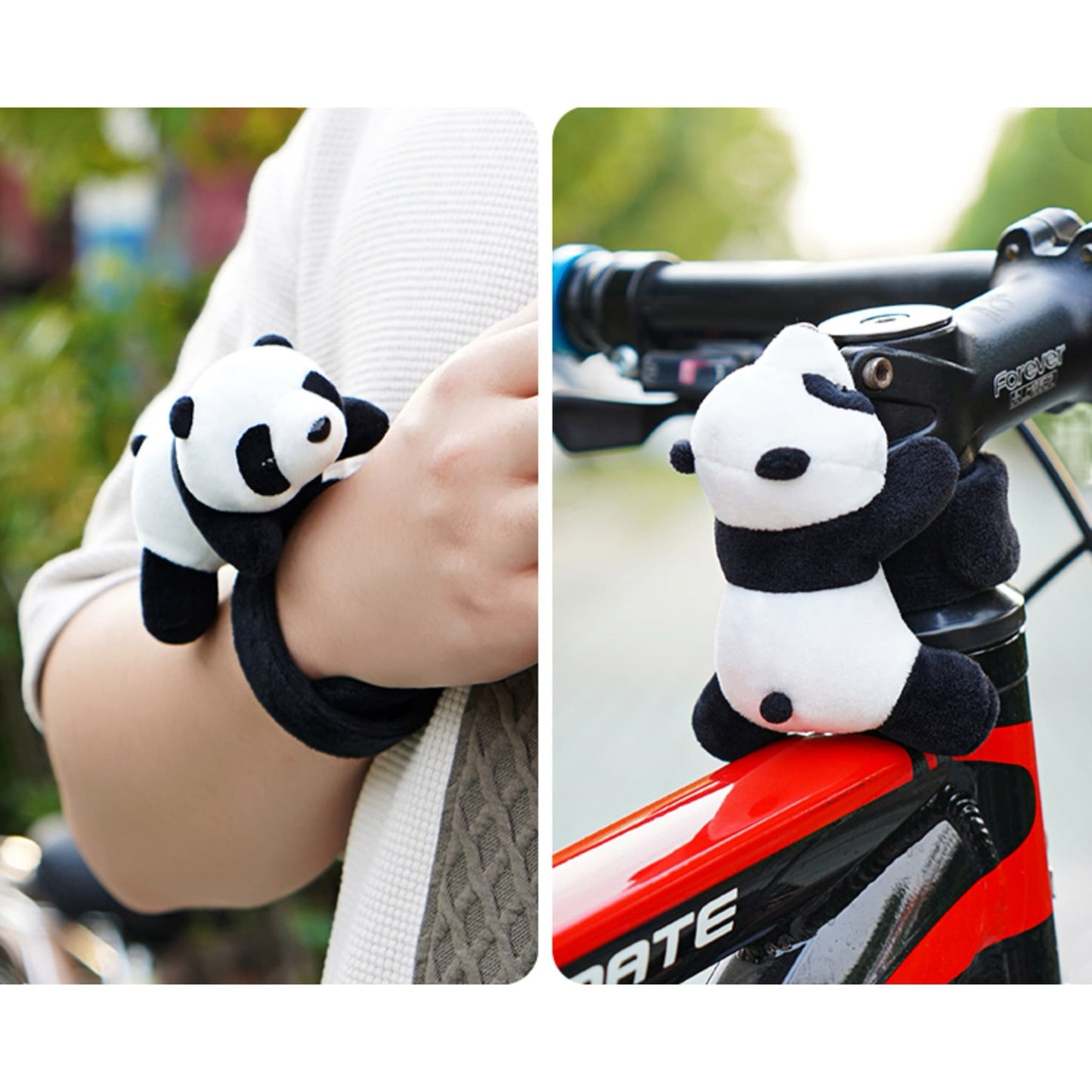 🚲 Panda Bike Plush Charm – Unique & Fun Bicycle Decoration, Soft & Durable