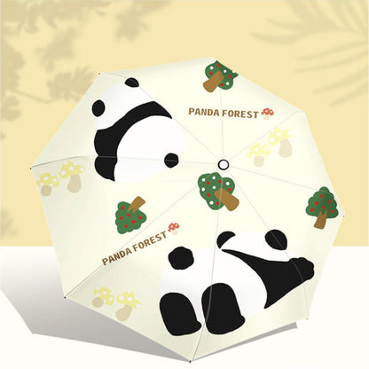 🌞 Panda Sun Shield – Portable UPF50+ UV Protection Umbrella with Panda Face & Windproof Design