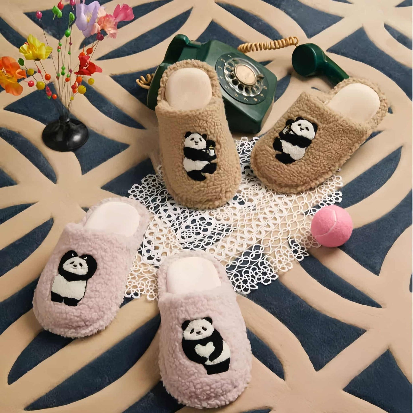 🥿 Panda Tai Chi Slippers – Soft, Comfy, and Adorably Playful Footwear