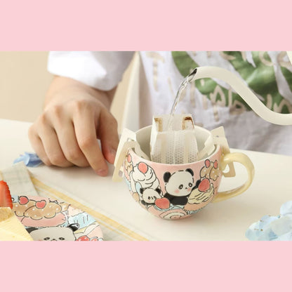 Hand-Painted Panda Mug with Matching Snack Plate – A Cup Full of Charm and Craft 🐼🎨