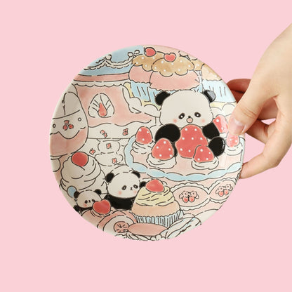 Hand-Painted Panda Mug with Matching Snack Plate – A Cup Full of Charm and Craft 🐼🎨