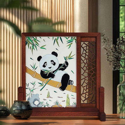 Double-Sided Hand-Carved Artistic Plate – A Modern Rebirth of Ancient Craftsmanship 🐼